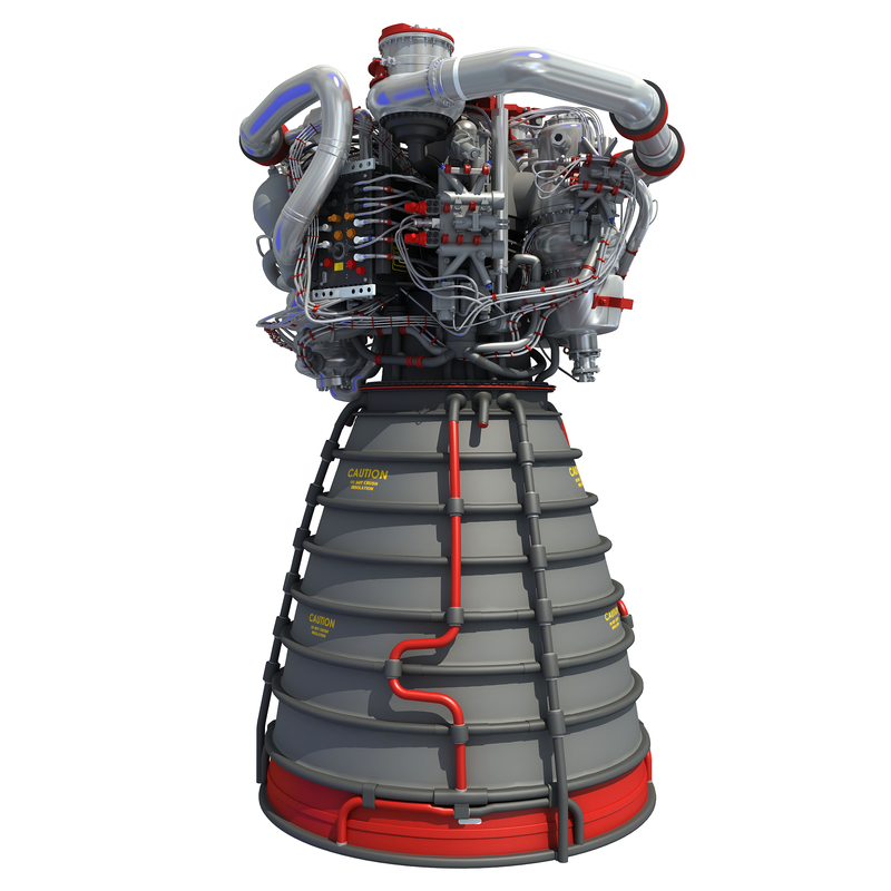 modèle 3D de Moteur de fusée de la navette spatiale RS25 TurboSquid