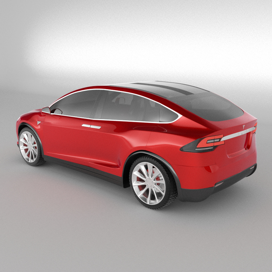 Tesla x 3D model - TurboSquid 1152305