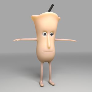 3D rigged character candle
