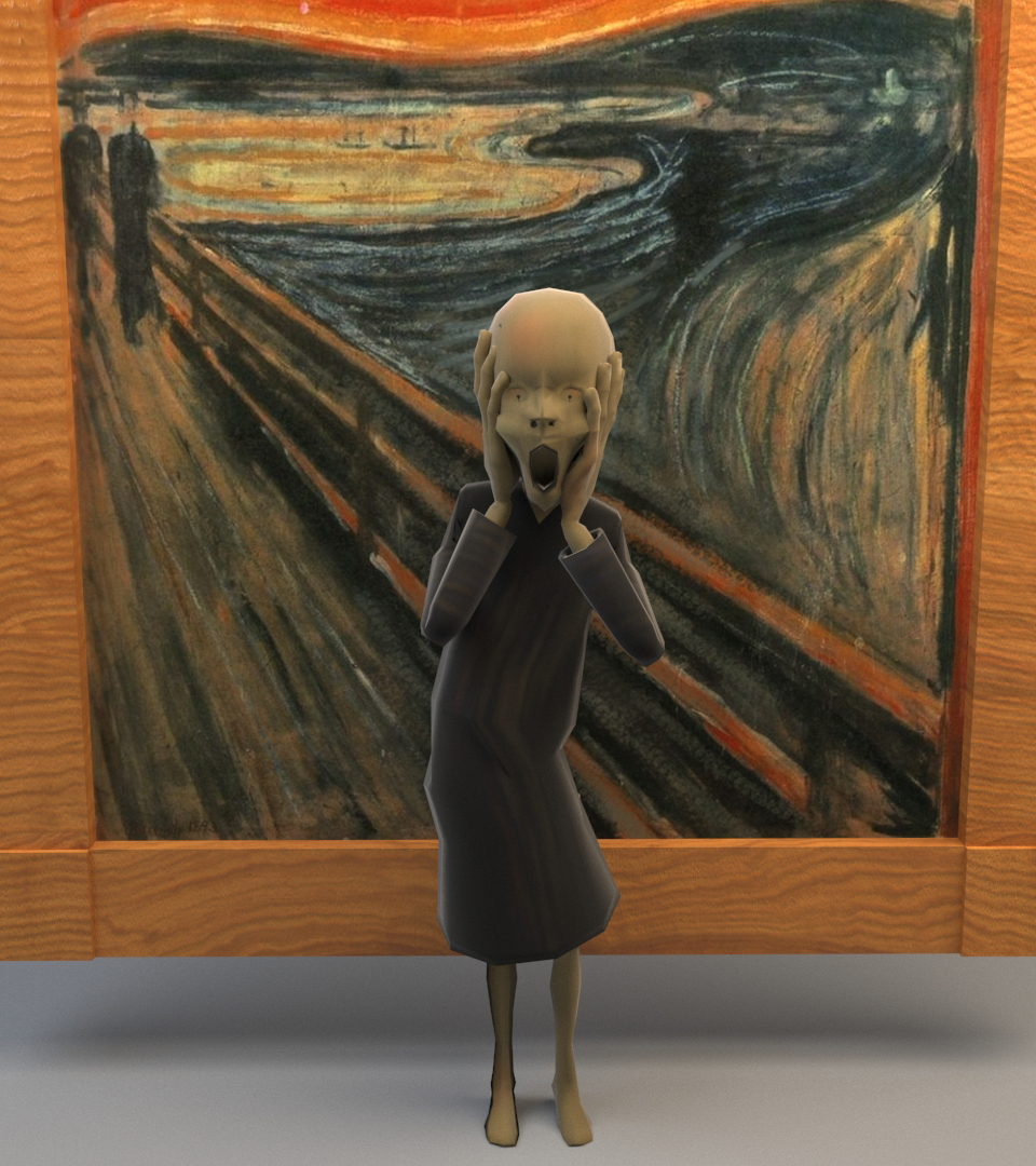 Scream Edvard Munch 3d Model Turbosquid 1152533 8040