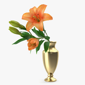 bouquet lilies 3D model