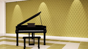piano wall panel 3D model