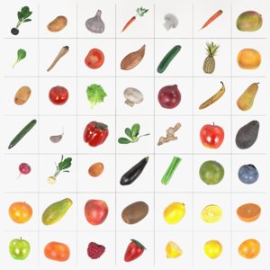 3D fruit vegetable
