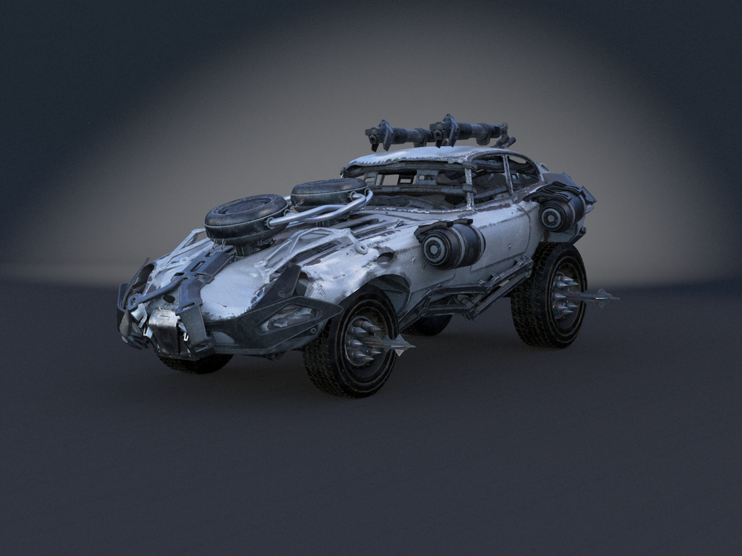 Apocalyptic car 3D model - TurboSquid 1153141