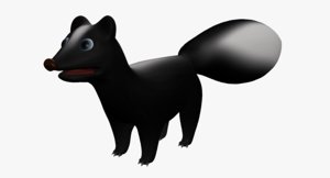 3D model cartoon skunk