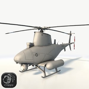 3D uav mq-8 scout drone model
