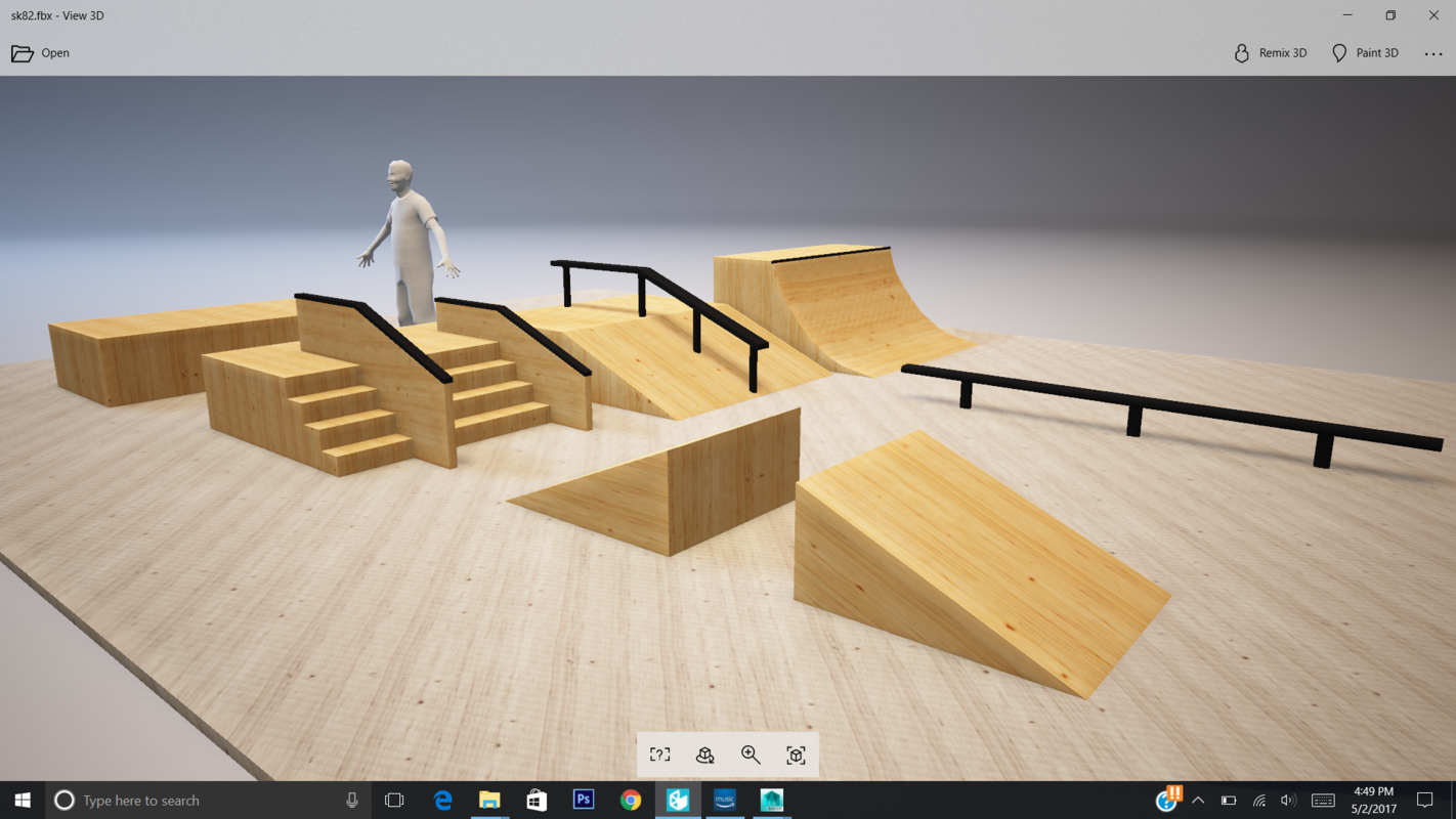 conjunto de parque de skate de madeira Modelo 3D TurboSquid 1153249