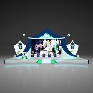 stage chinese event design 3D