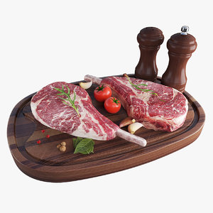 3D model beef steaks