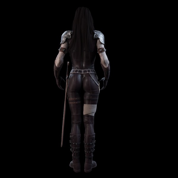 3d Female Warrior Model Turbosquid 1153538