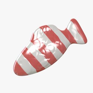 swedish fish red stripe 3D