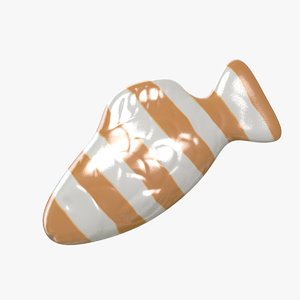 swedish fish orange stripe 3D model