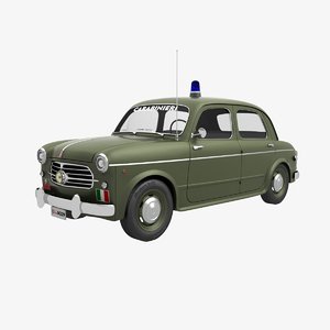 fiat 1100 carabinieri 1954 3D model