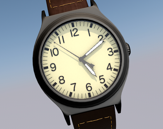 watch time wrist 3D