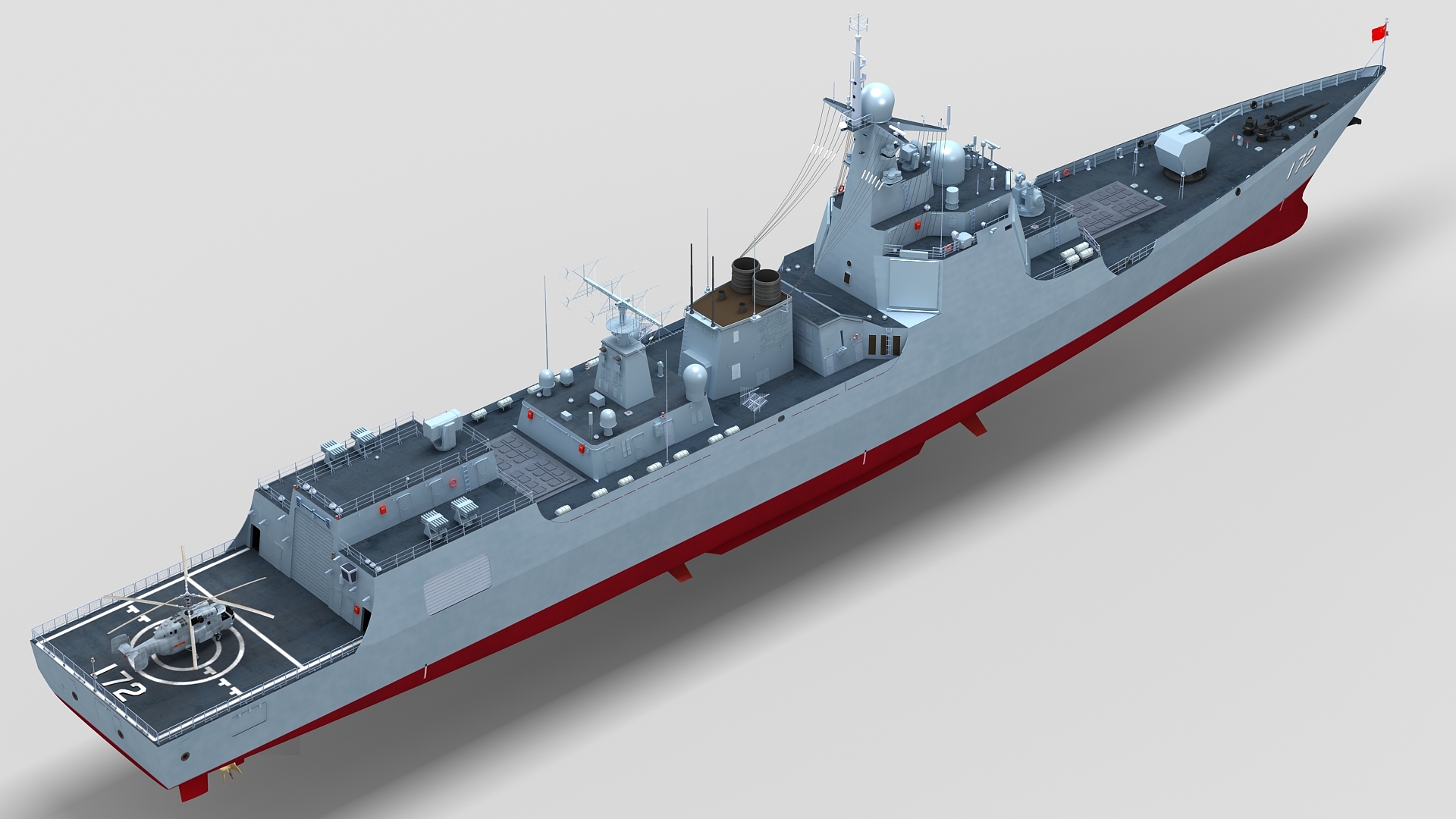 Chinese type 052d destroyer model - TurboSquid 1153716