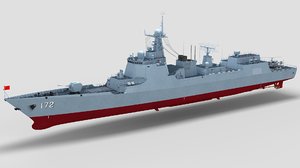 chinese type 052d destroyer model