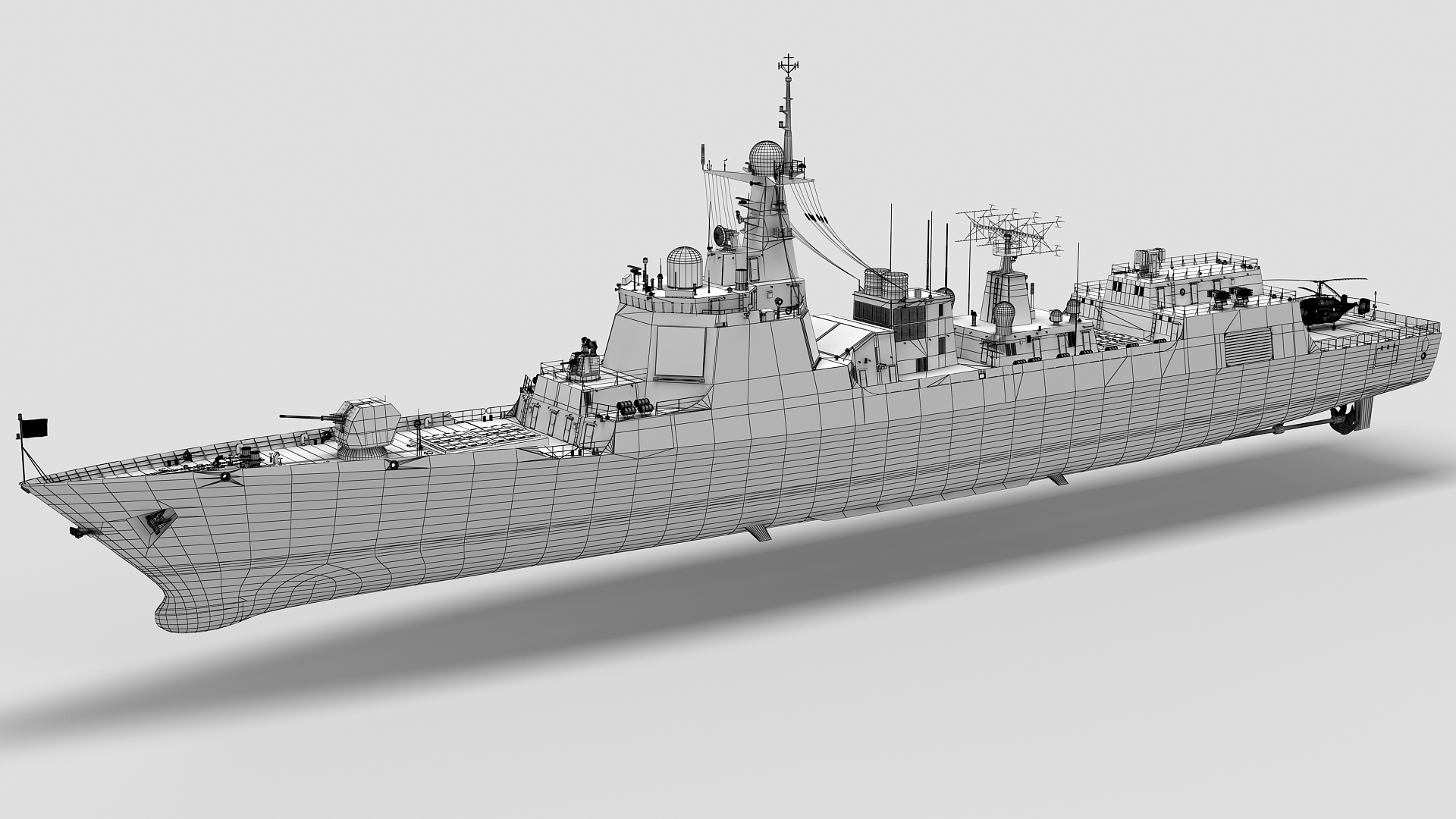 Chinese type 052d destroyer model - TurboSquid 1153716