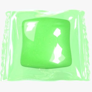 3D wrapped green candy