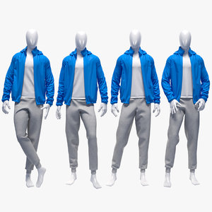 3D male sport suit