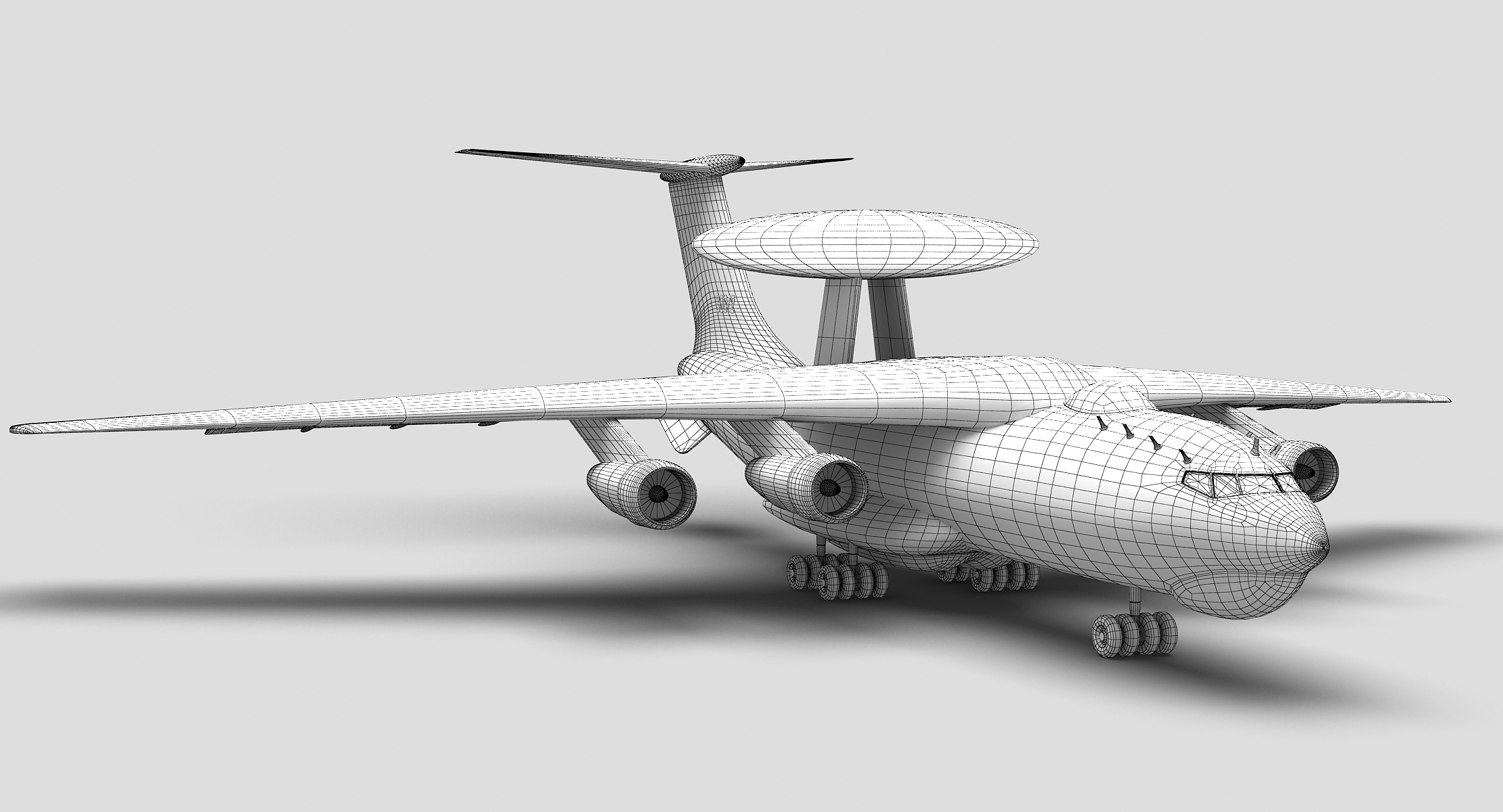 3D Chinese Awacs Kj 2000 Model TurboSquid 1154284