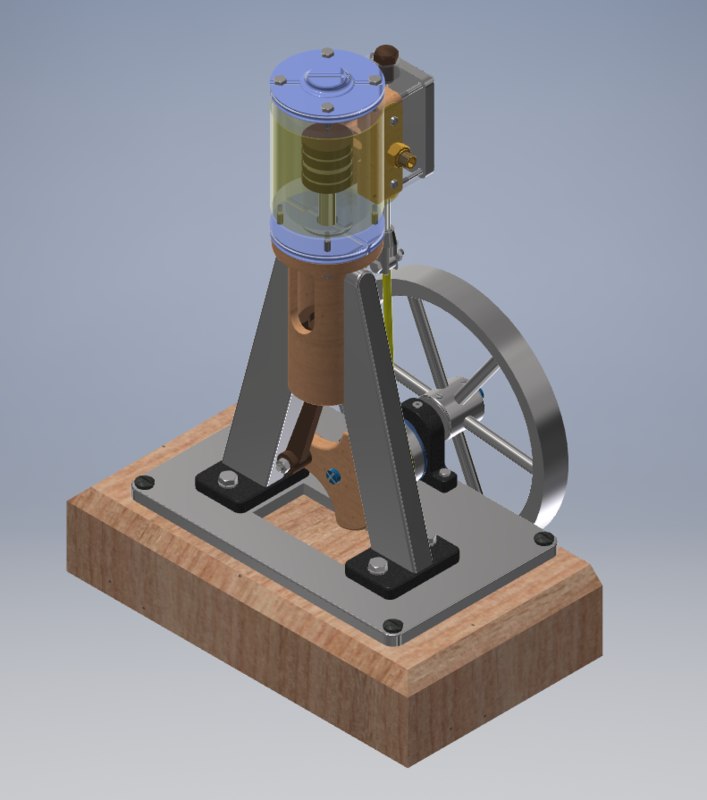 3D model vertical single cylinder steam engine - TurboSquid 1154292