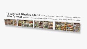 3D 16 market display stand