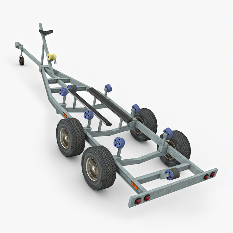 Boat trailer 3D model - TurboSquid 1154408