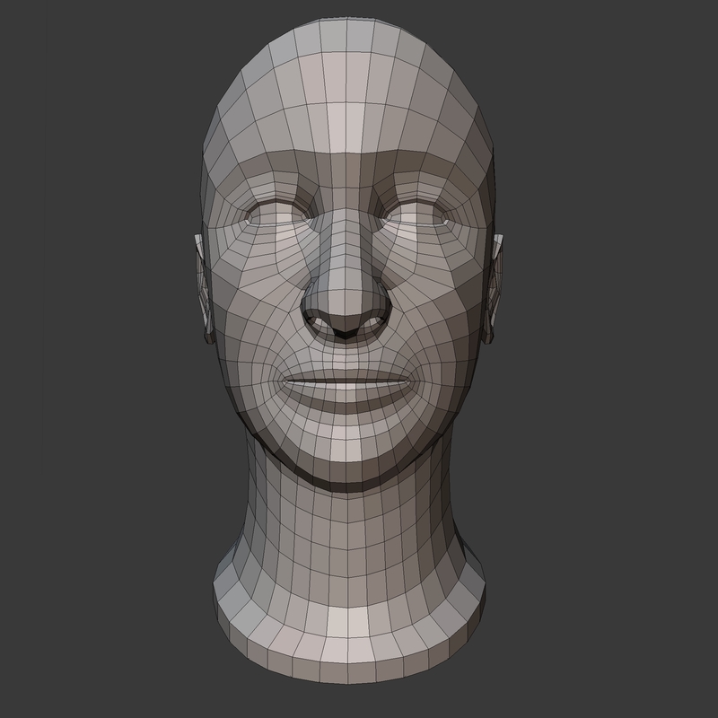 Male head basemesh 3D model - TurboSquid 1154456