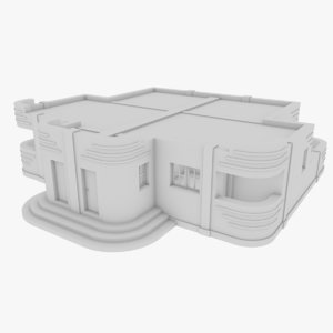 3D streamline moderne home interior model