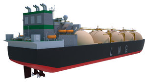 lng tanker ship 3D model