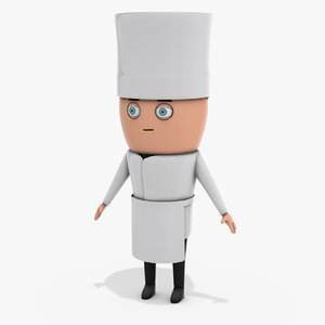 cartoon chef 3D model