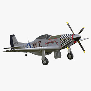 p-51d mustang 3D model