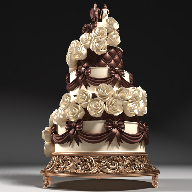  3D  wedding  cake  TurboSquid 1154867