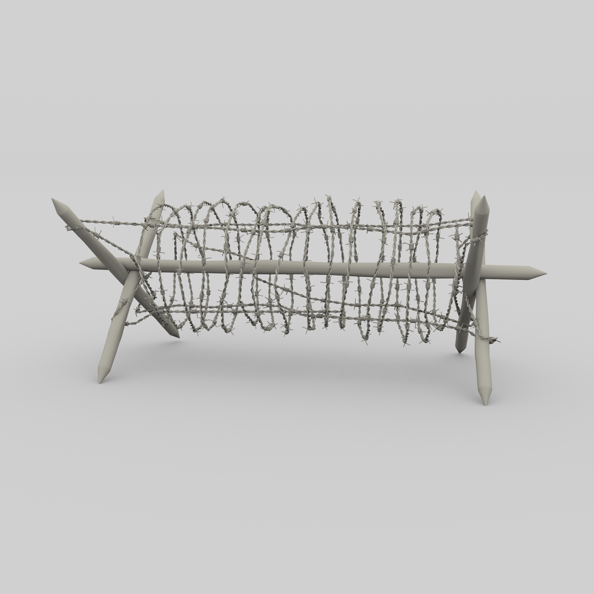 Barbed wire obstacle 3D model TurboSquid 1154895