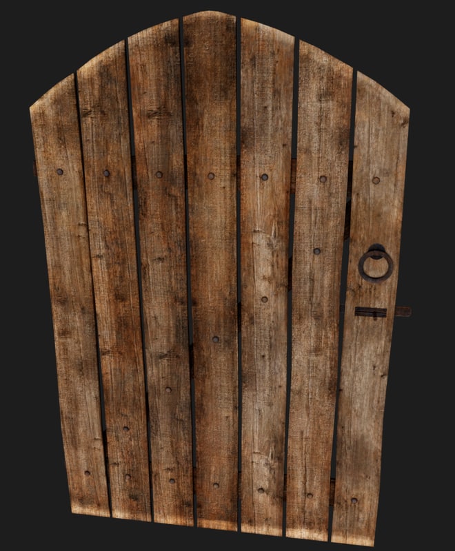 Old Wooden Door Model Turbosquid 1155097