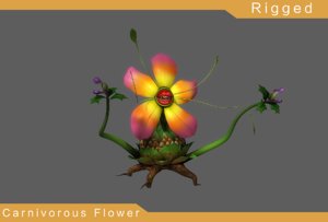 3D carnivorous flower model