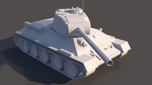 3D tank t-34-85 model