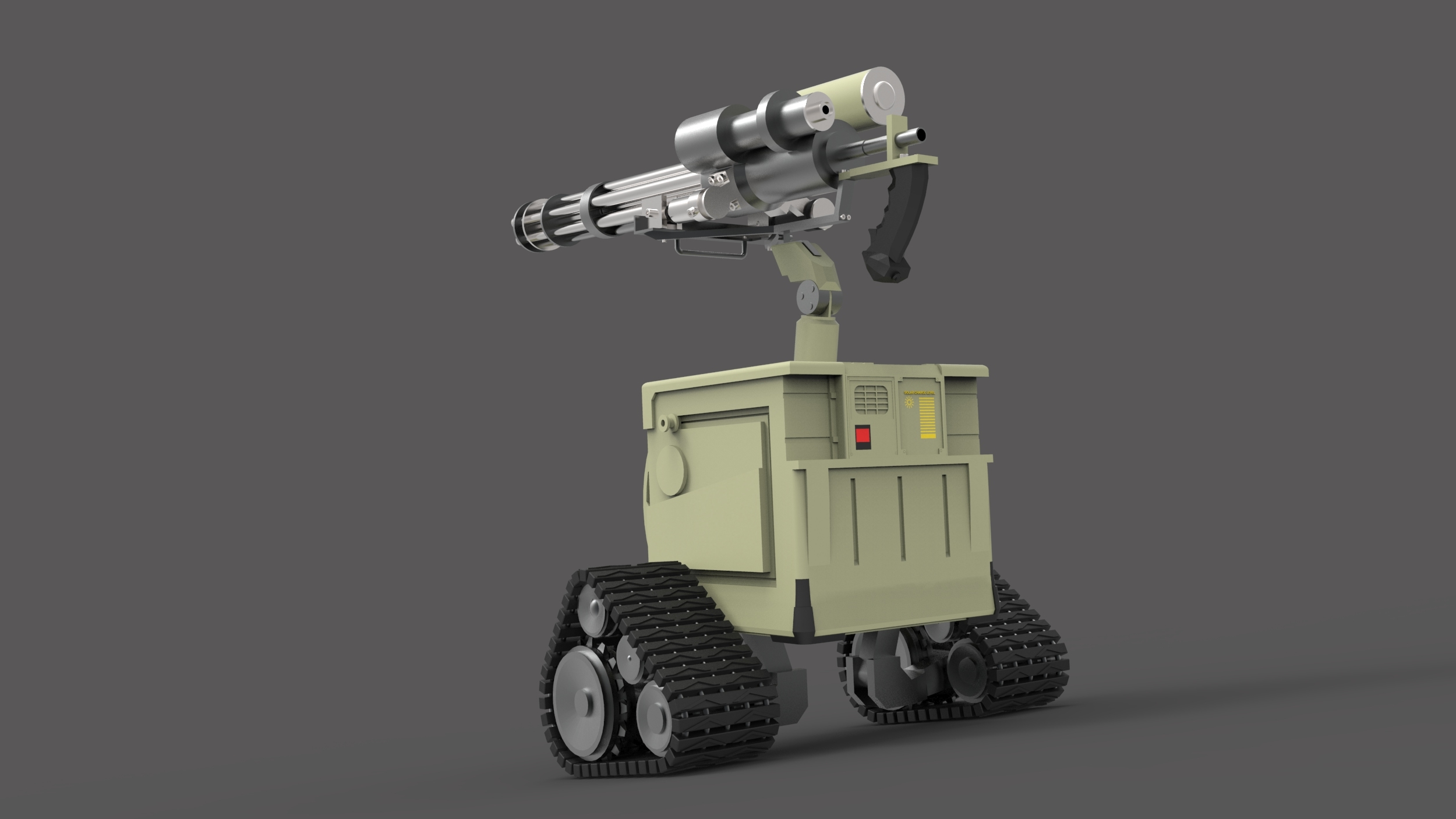 3D gun robot TurboSquid 1155297