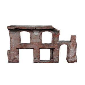 ruined arched wall 03 model