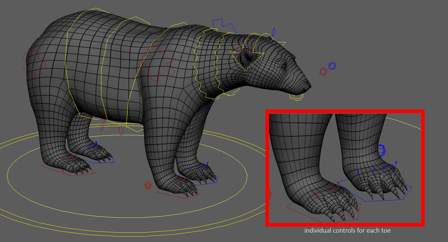 北极熊(2)(动画)(毛皮)模型3d模型