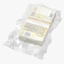 wrapped bills money 200 3D model