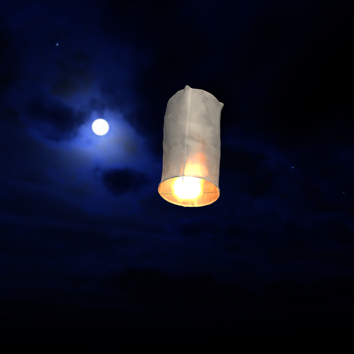 Sky lantern 3D model TurboSquid 1155904