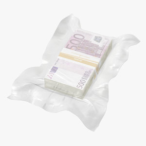 3D wrapped bills money 500