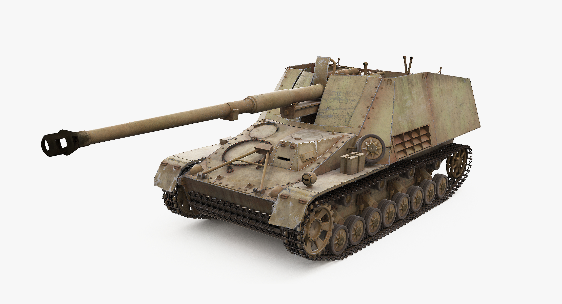 Sdkfz 164 nashorn german tank 3D model - TurboSquid 1155970
