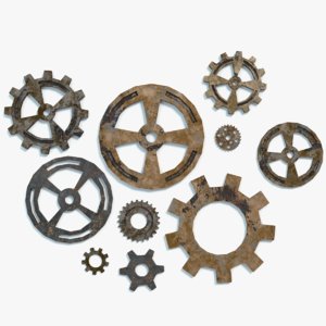 3D steampunk gears