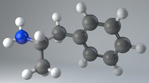 scientific amphetamine structure molecules model