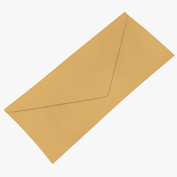 closed mail envelope 02 3D model