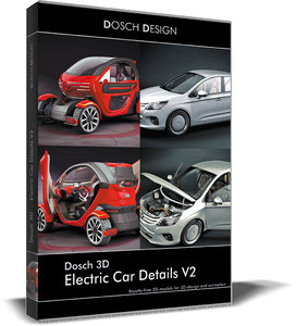 electric car details 3D model