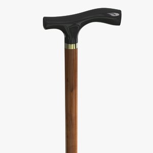 3D wood cane maginot handle