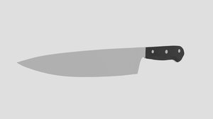 3D wustho classic cooks knife model